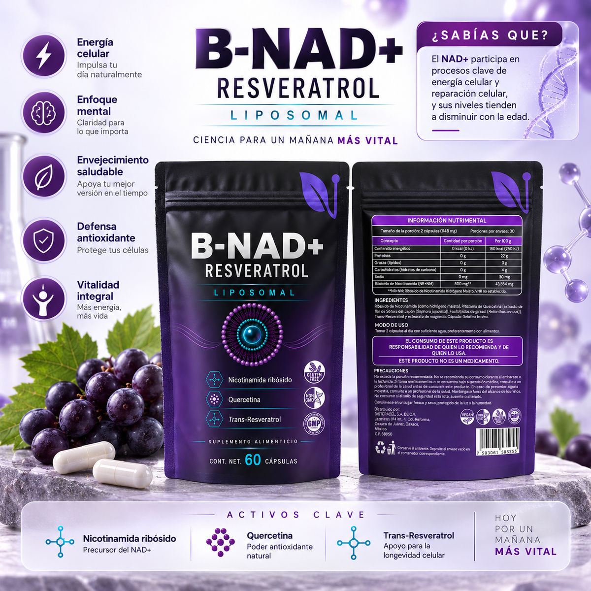 B-NAD+ Resveratrol Liposomal